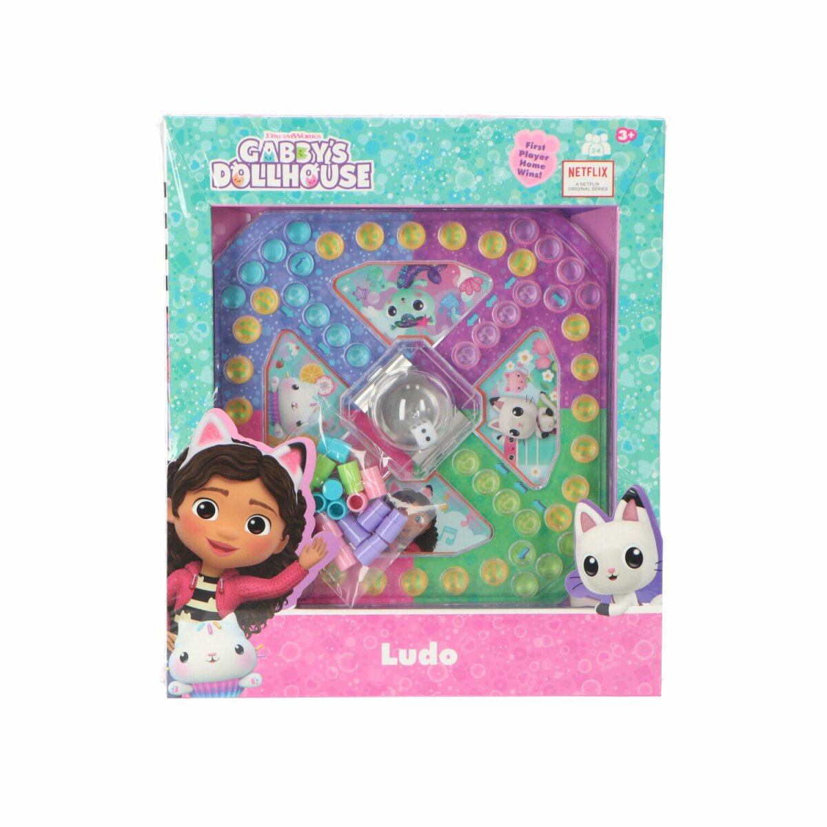 Gabby's Dollhouse Ludo Brettspiel für die ganze Familie