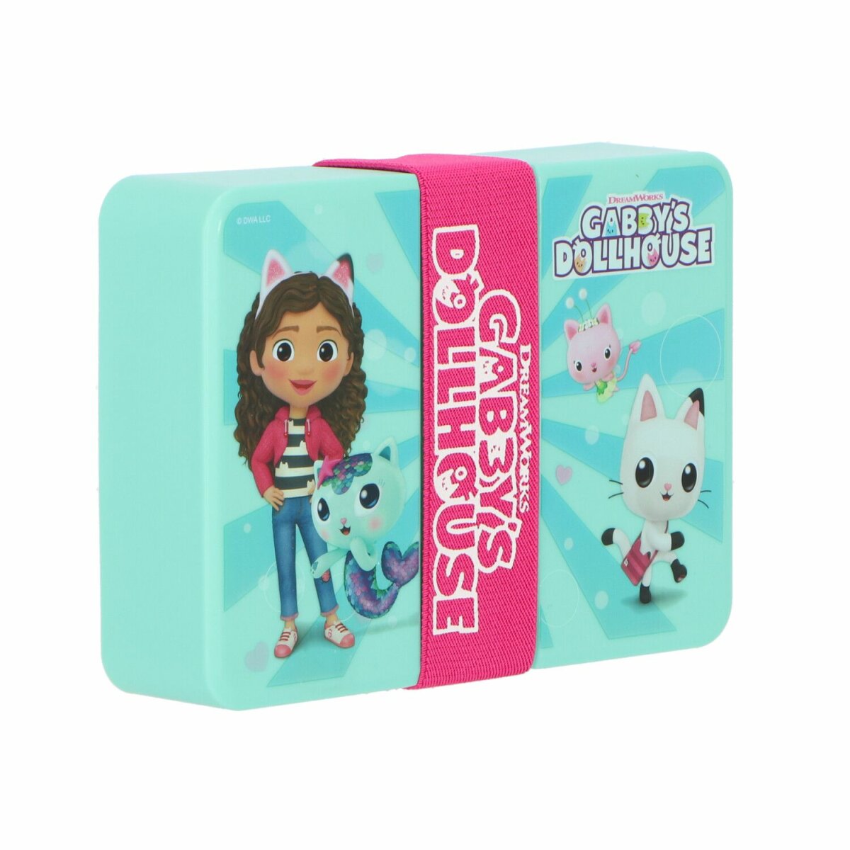 Gabby's Dollhouse Vielseitige Brotbox Lunchbox Pausenbox für unterwegs, 18x13x5 cm für Kinder