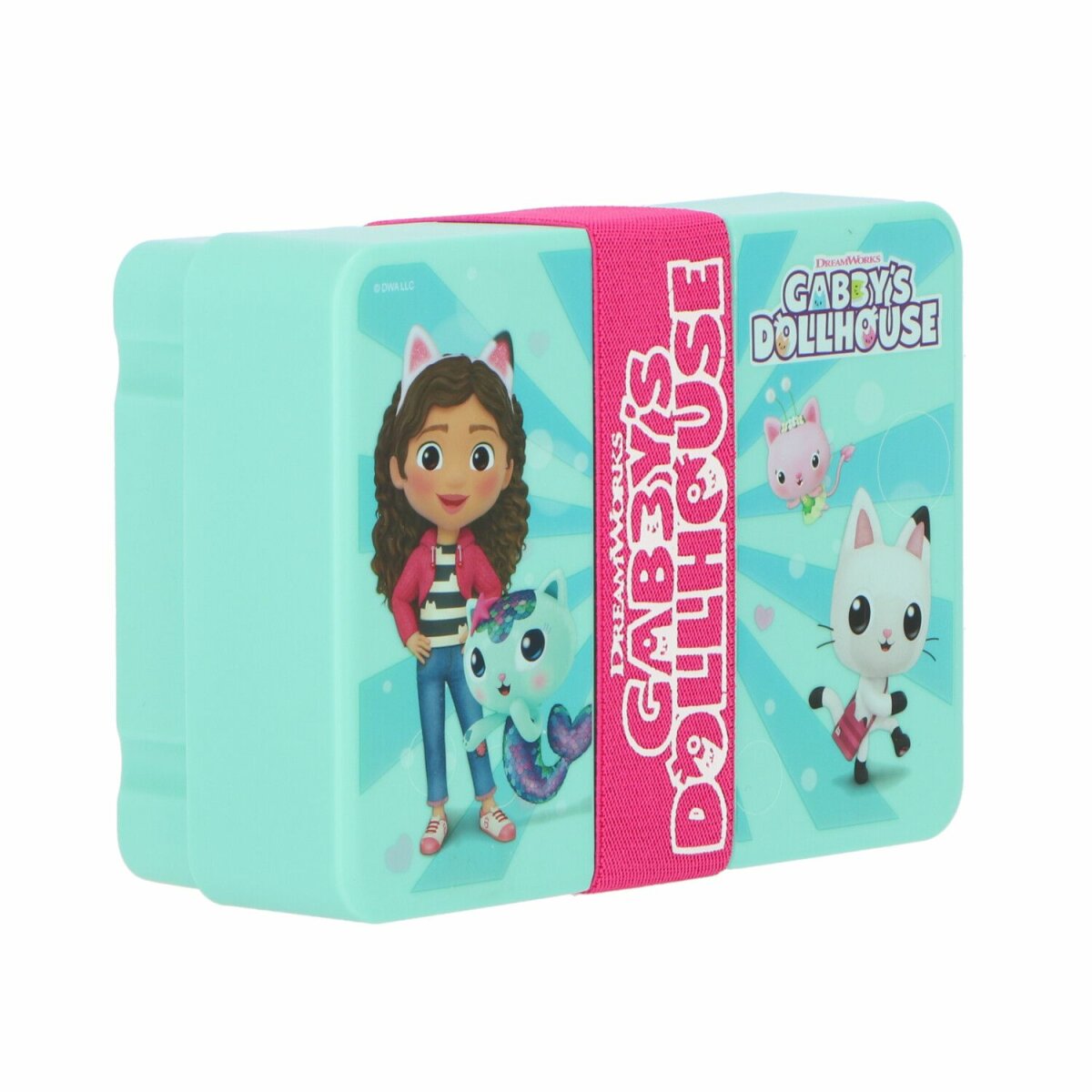 Gabby's Dollhouse Vielseitige Brotbox Lunchbox Pausenbox für unterwegs, 18x13x5 cm für Kinder