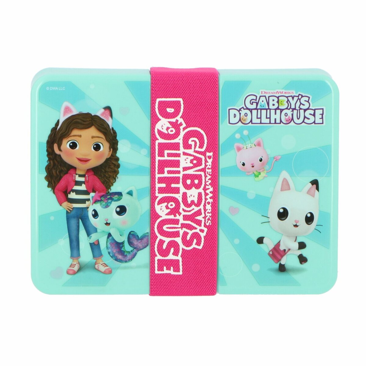 Gabby's Dollhouse Vielseitige Brotbox Lunchbox Pausenbox für unterwegs, 18x13x5 cm für Kinder