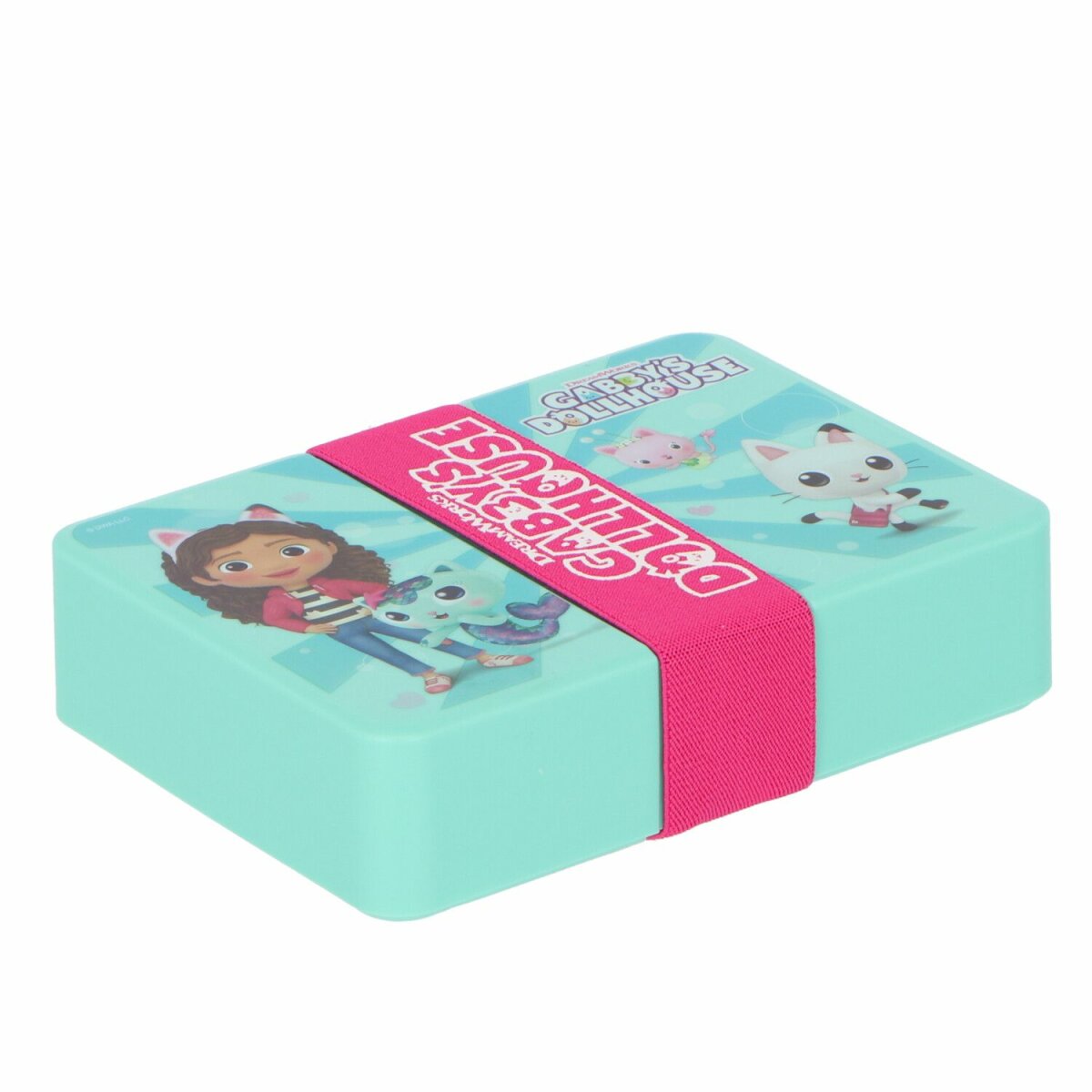 Gabby's Dollhouse Vielseitige Brotbox Lunchbox Pausenbox für unterwegs, 18x13x5 cm für Kinder