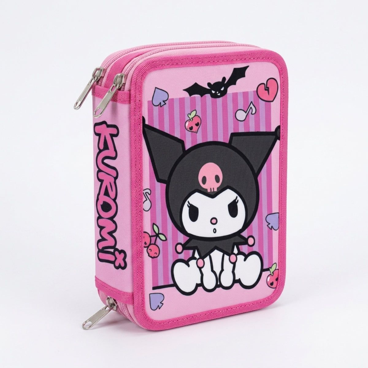 Hello Kitty Kuromi Federmäppchen Kinder 44 teilig gefüllt in Rosa für Schule und Freizeit