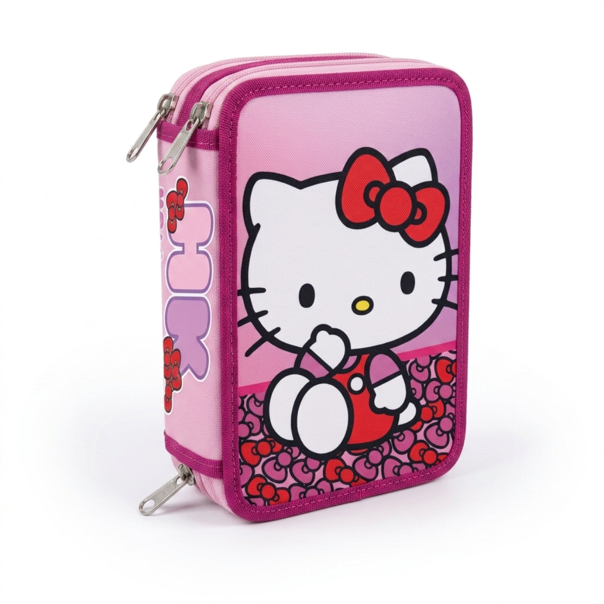 Hello Kitty Federmäppchen Kinder 44 teilig gefüllt in Rosa für Schule und Freizeit