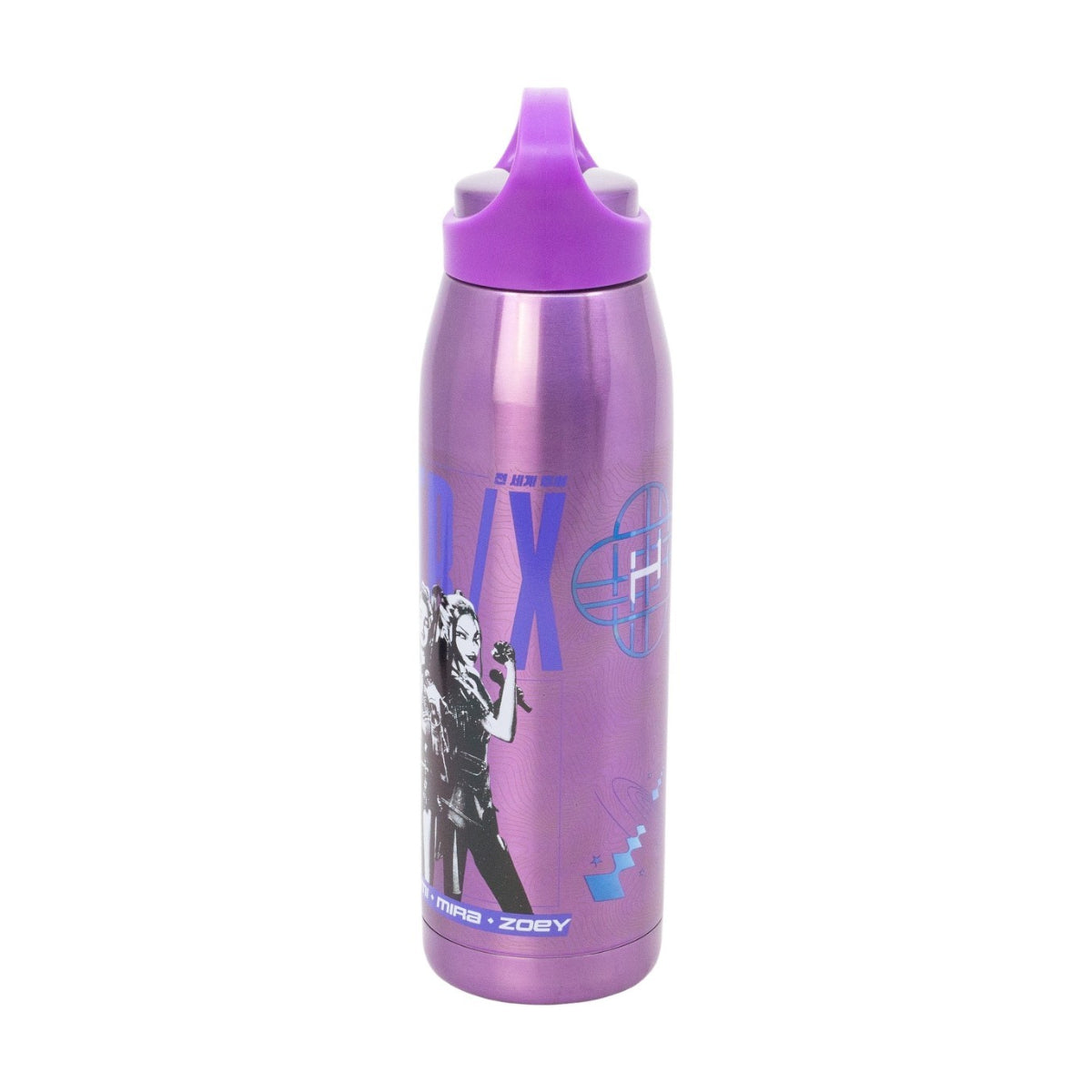 KPop Demon Hunters Glam Thermoflasche 665 ml Edelstahl Trinkflasche mit Schraubdeckel und Tragegriff