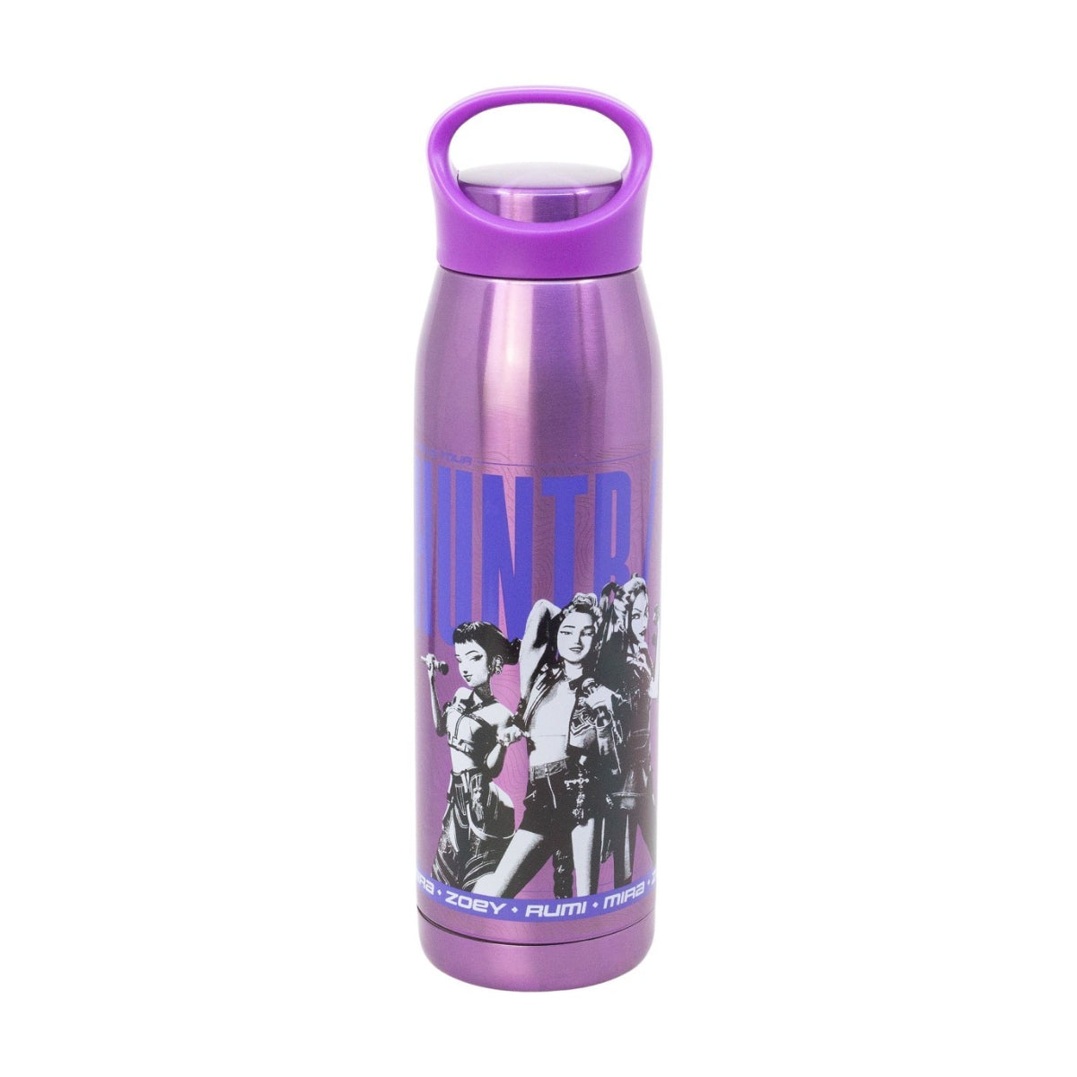 KPop Demon Hunters Glam Thermoflasche 665 ml Edelstahl Trinkflasche mit Schraubdeckel und Tragegriff