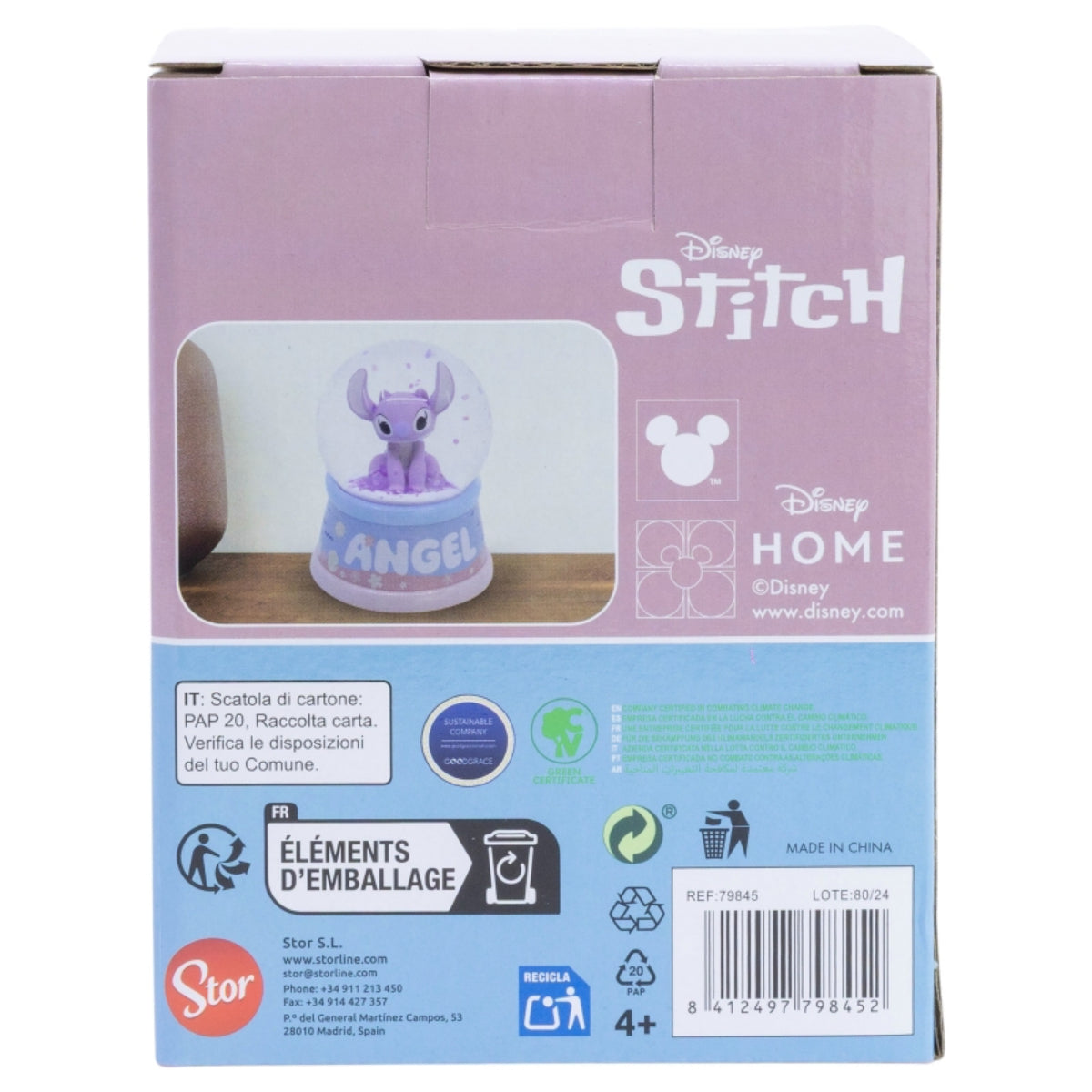 Disney Angel Schneekugel mit Glasgehäuse und Geschenkverpackung