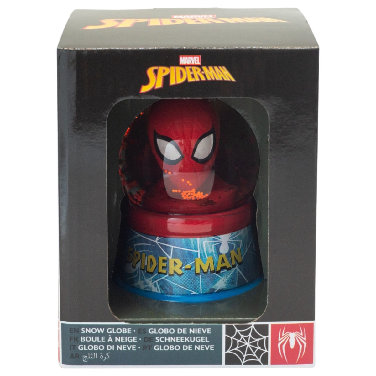 Marvel Spiderman Schneekugel mit Glasgehäuse und Geschenkverpackung