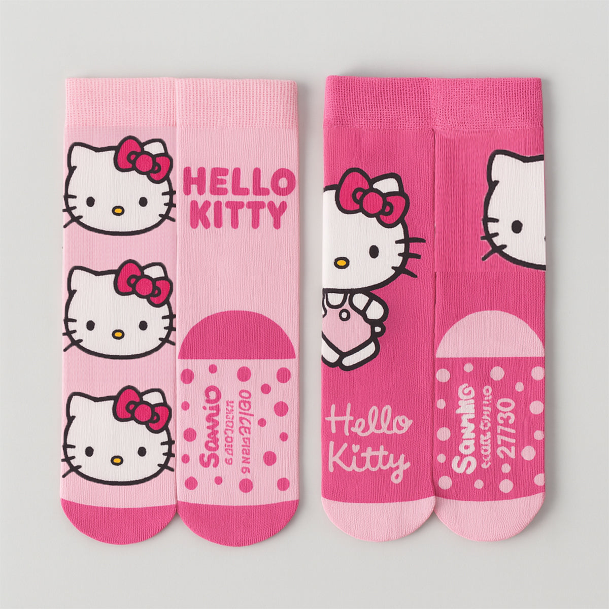 Hello Kitty 2-Paar Anti-Rutsch-Socken – Weiche Strümpfe für Kinder