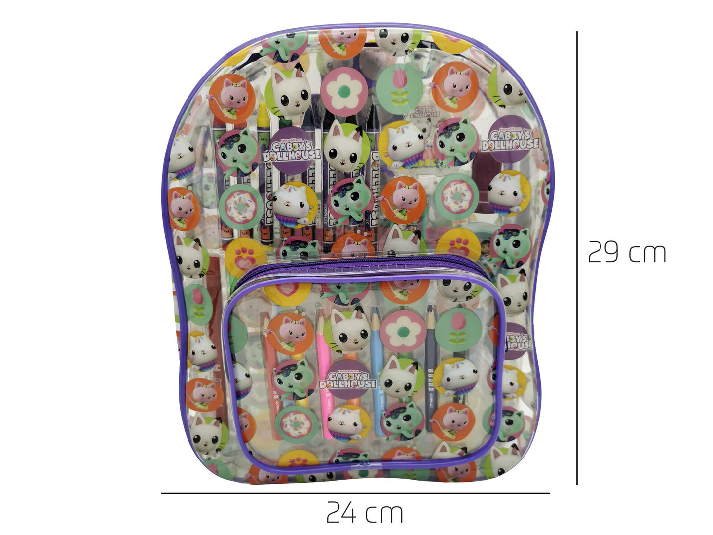 Gabby’s Dollhouse Aktivitätsset 42 teilig im Rucksack 29 × 24 cm Malset Schreibwaren Set