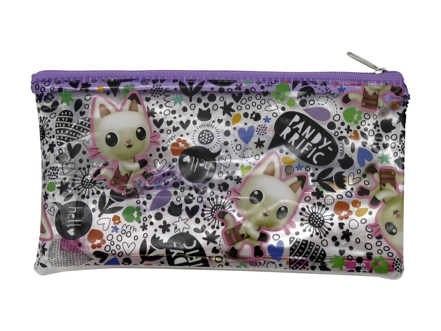 Gabby’s Dollhouse Schulschreibwarenset 5 teilig Federmäppchen Lineal Radiergummi Spitzer Bleistift