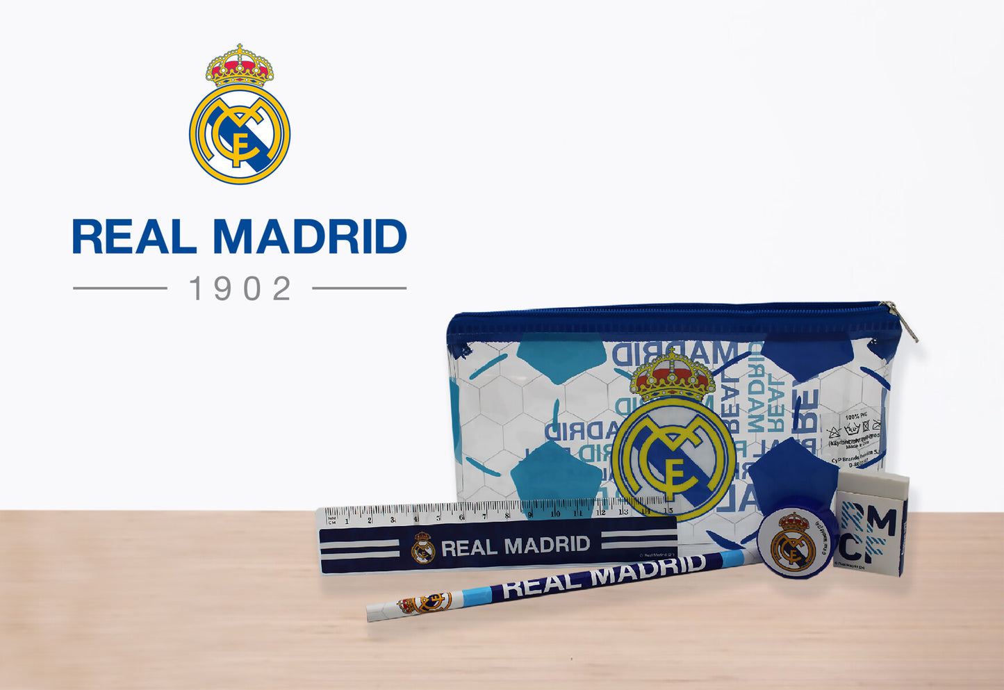 Real Madrid Organizer mit Schulbedarf Federmäppchen Schulset Mäppchen