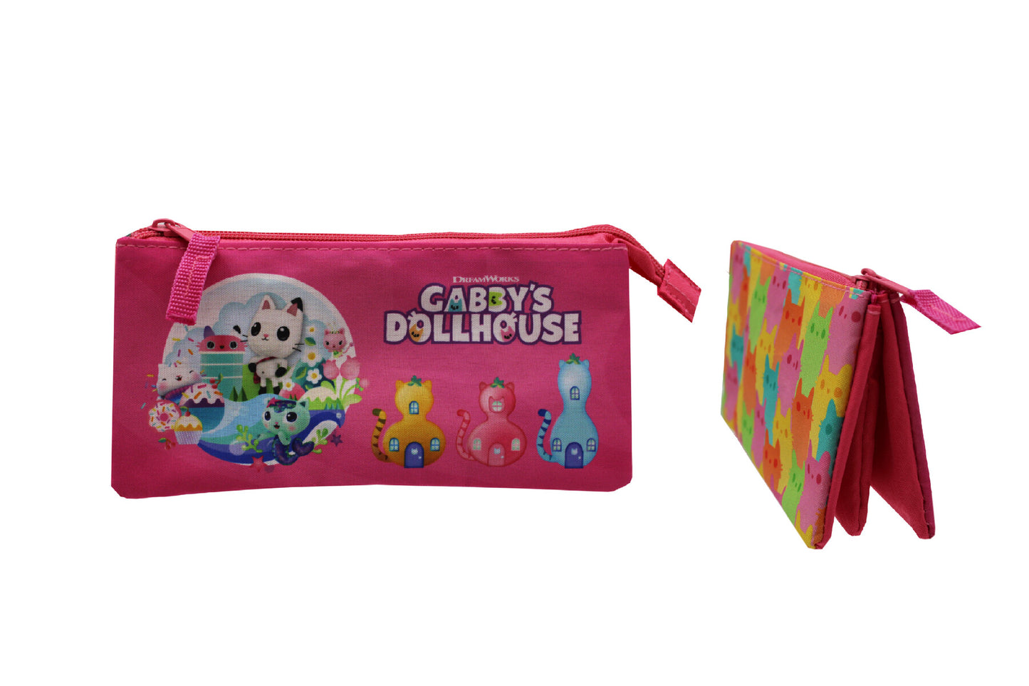 Gabby’s Dollhouse Federmäppchen Schreibset mit Etui 2 Bleistifte Radiergummi Spitzer Schulset