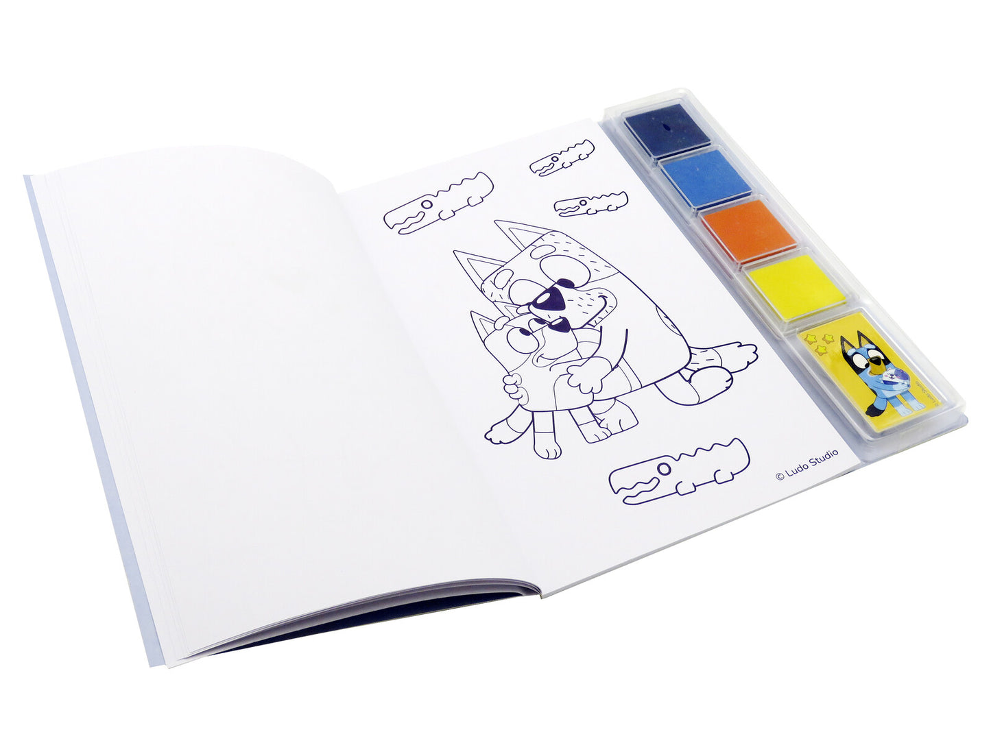 Bluey Fingerfarben Malset Ausmalbuch mit Farben und Vorlagen Kreativset Kinder