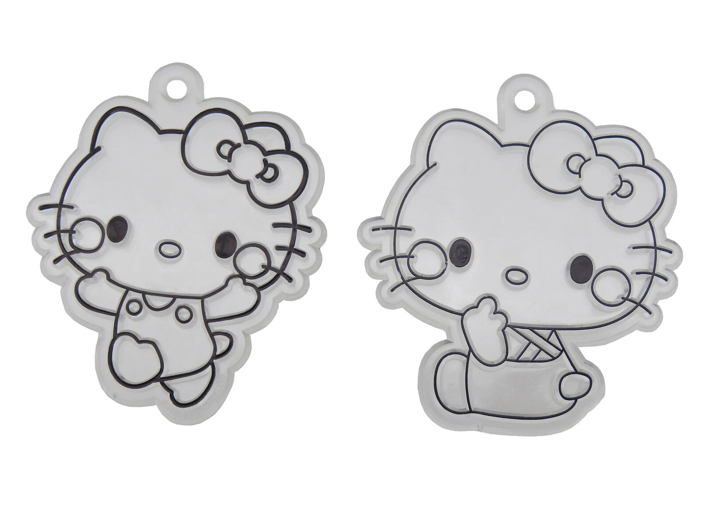 Hello Kitty Bastelset Anhänger bemalen 6 Motive 8 Farben 6 Schlüsselringe Kreativset Kinder