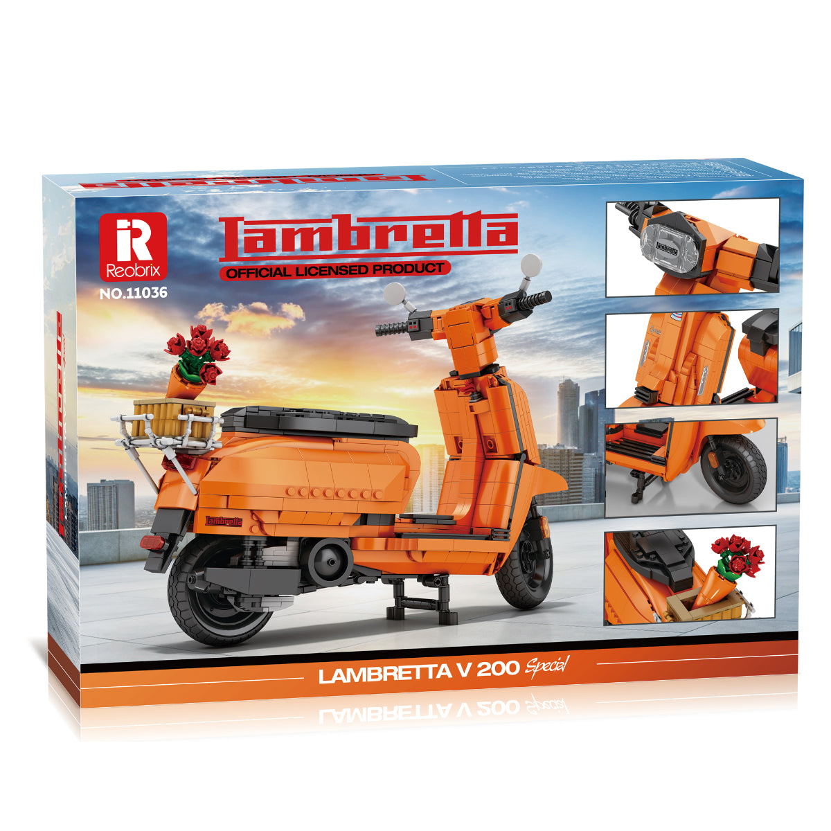 Reobrix 11036 Roller Orange Klemmbaustein Modell 32,7 cm 1169 Teile ab 14