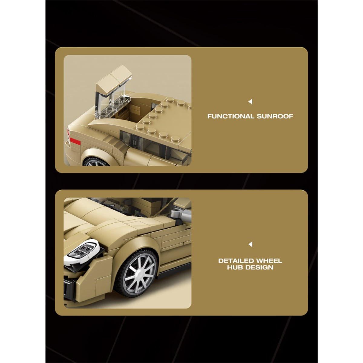 Reobrix 821 Sportwagen 1:24 Klemmbaustein Auto 324 Teile ab 14