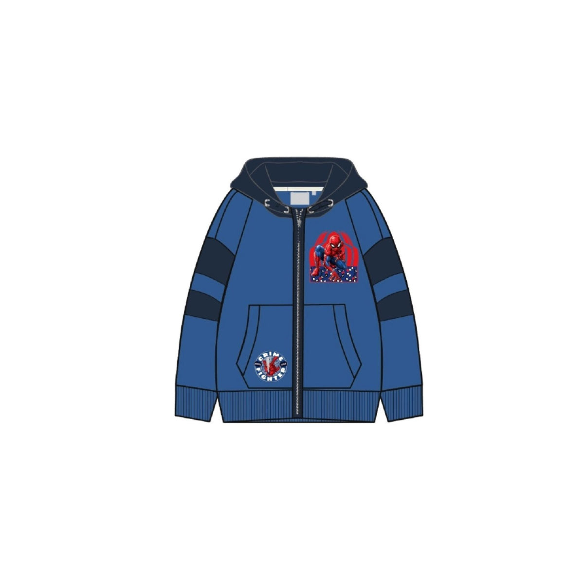 Spiderman Kapuzenjacke für Jungen – Hoodie mit Reißverschluss, 100 % Polyester