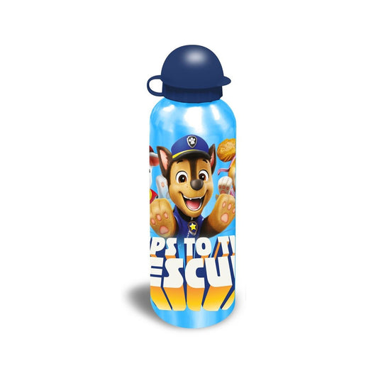 Paw Patrol Kinder Wasserflasche 500 ml – Aluminium Flasche für Sport & Freizeit, Schule - Hellblau