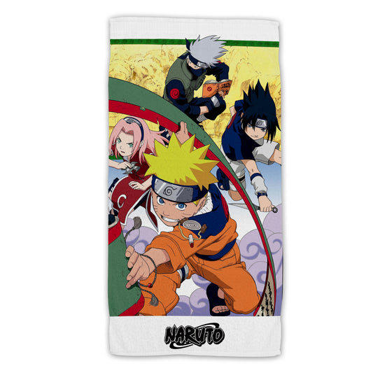 Naruto Baumwolle Strandtuch Frottee Badetuch mit Premium Druck, 70x140 cm