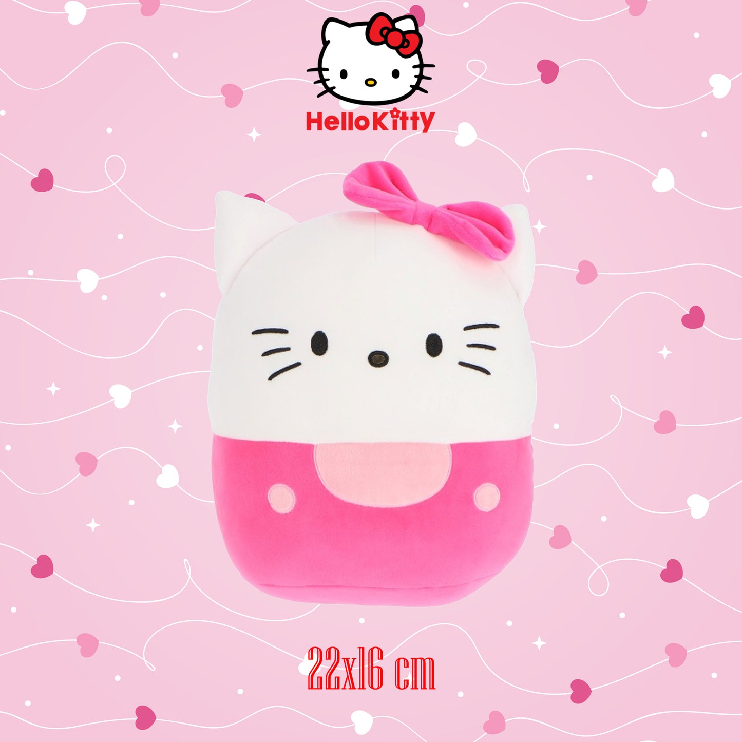 Hello Kitty Eggy Pillow 22 cm großes Kuschelkissen Plüsch