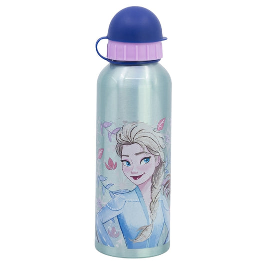 Disney Frozen Trinkflasche – Aluminium, 530 ml, mit Sicherheitsverschluss