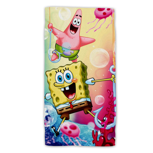 Sponge bob Baumwolle Strandtuch Frottee Badetuch mit Premium Druck, 70x140 cm
