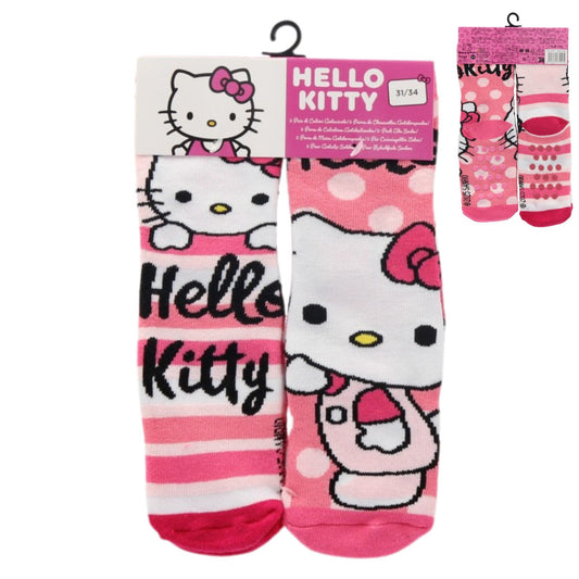 Hello Kitty 2er Pack Kinder Socken rutschfeste Kuschelsocken Sportsocken