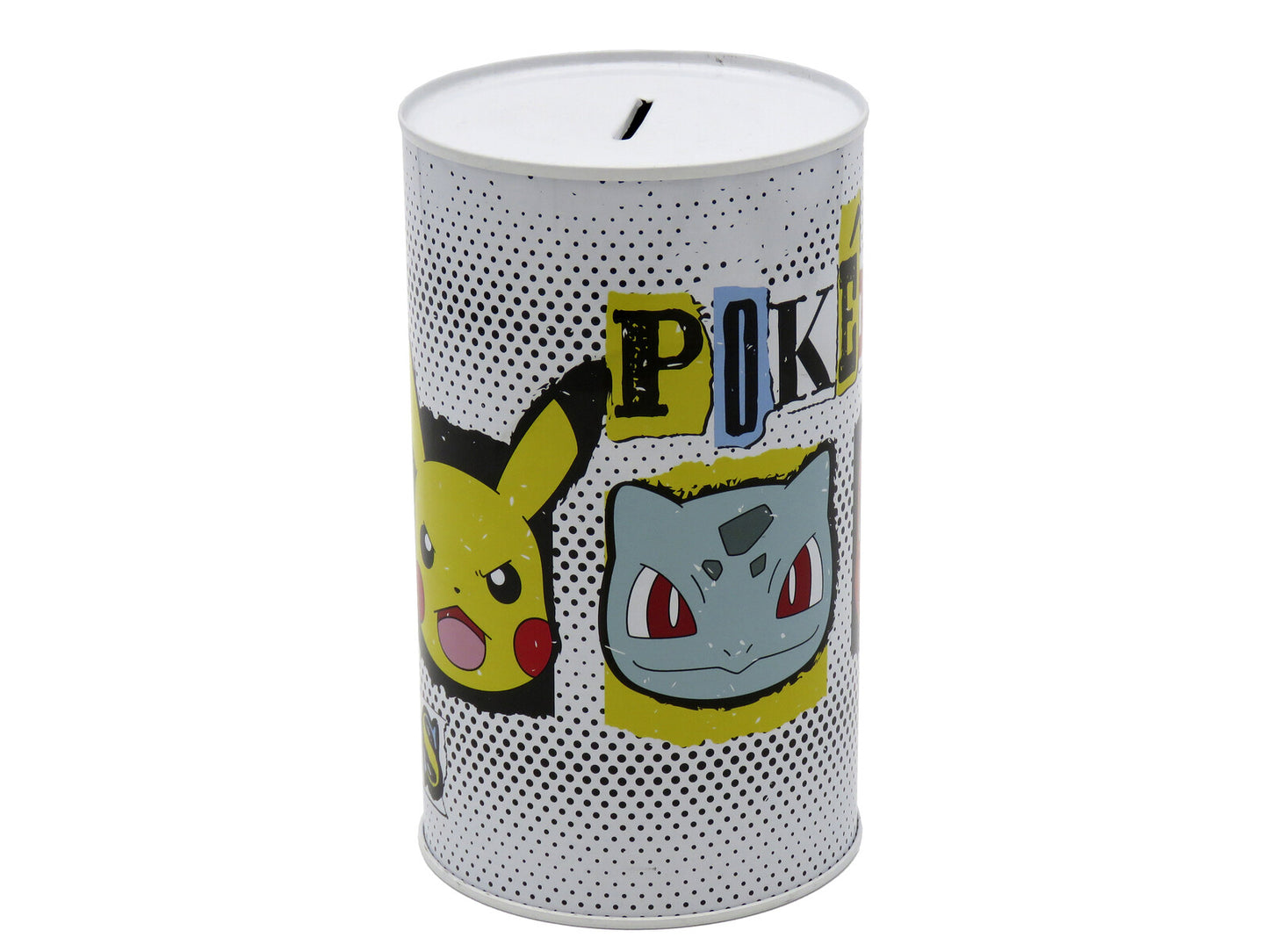 Pokémon Spardose 17 × 10 × 10 cm Metall Sparbüchse zylindrisch mit Schlitz für Münzen und Scheine