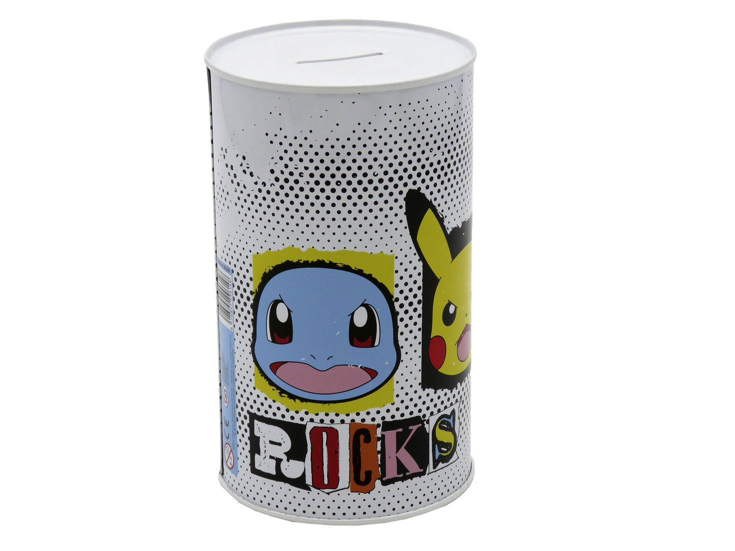 Pokémon Spardose 17 × 10 × 10 cm Metall Sparbüchse zylindrisch mit Schlitz für Münzen und Scheine