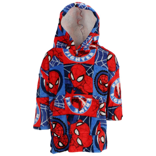 Spiderman Kapuzendecke – Fleece Kuscheldecke 60x50 cm für Kinder 3–6 Jahre