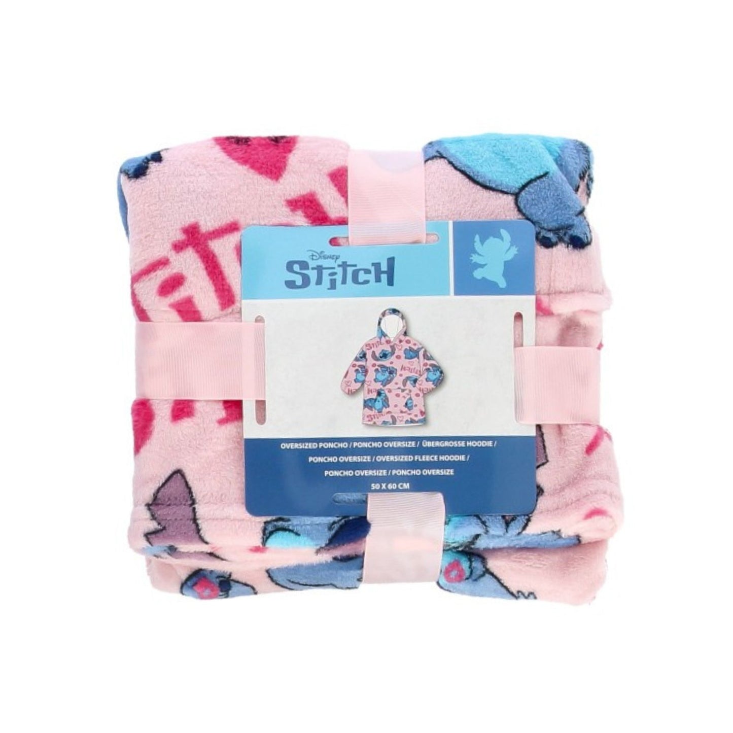 Lilo & Stitch Kapuzendecke Fleece Kuscheldecke mit Kapuze 7-12 Jahre 100 % Polyester