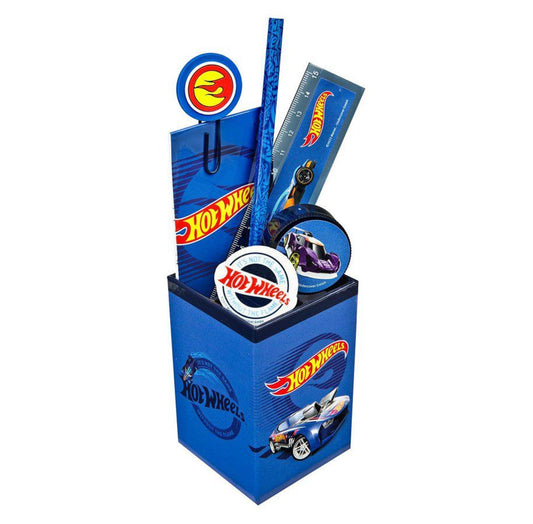 Hot Wheels Köcher-Set – Komplett gefülltes Mal- und Schreibset
