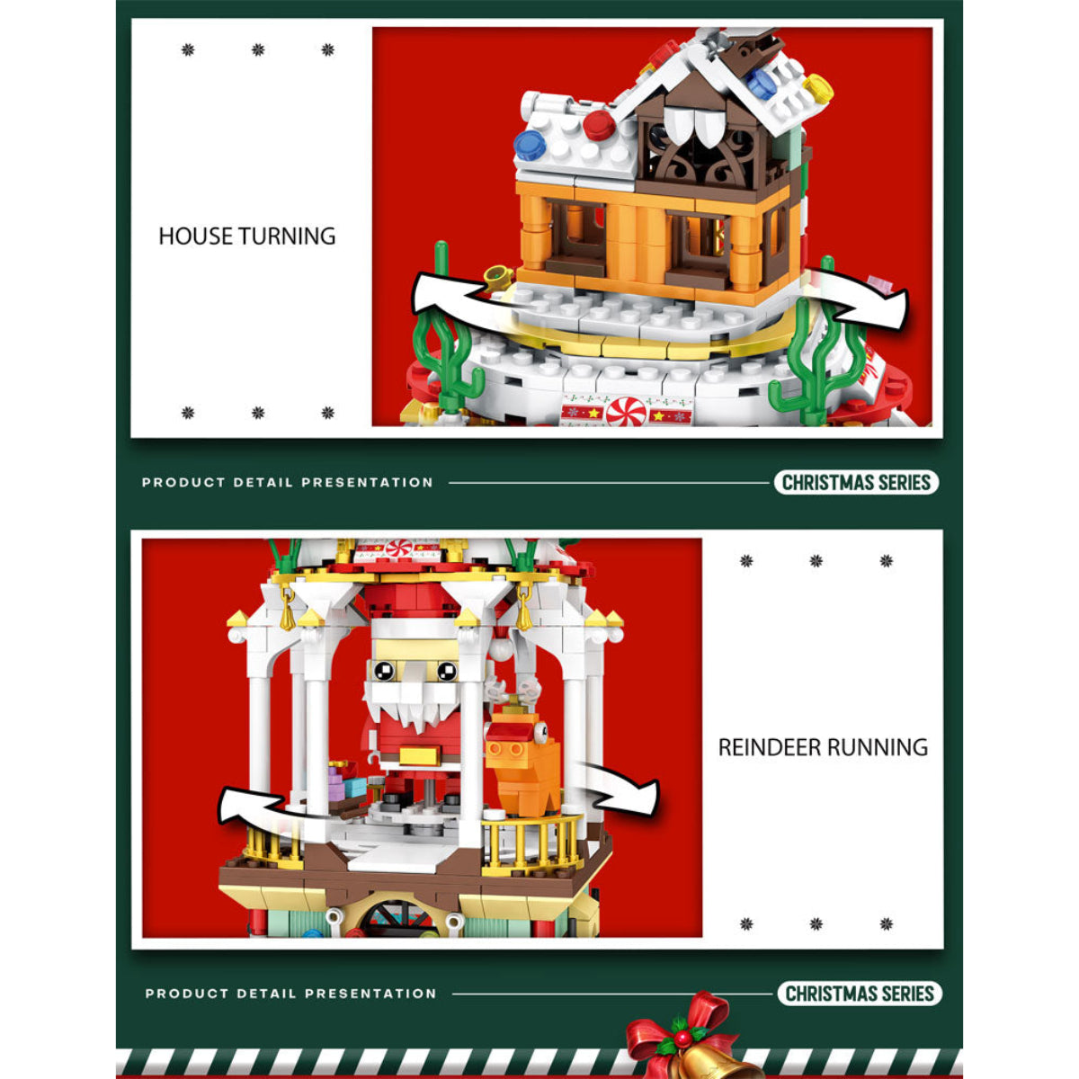 Reobrix 66004 Christmas Fantasies Weihnachtsdorf Klemmbaustein 843 Teile ab 14