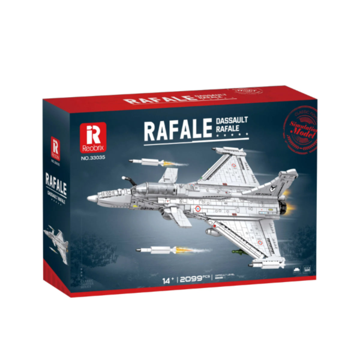 Reobrix 33035 Kampfjet Klemmbaustein Flugzeug 2099 Teile ab 14