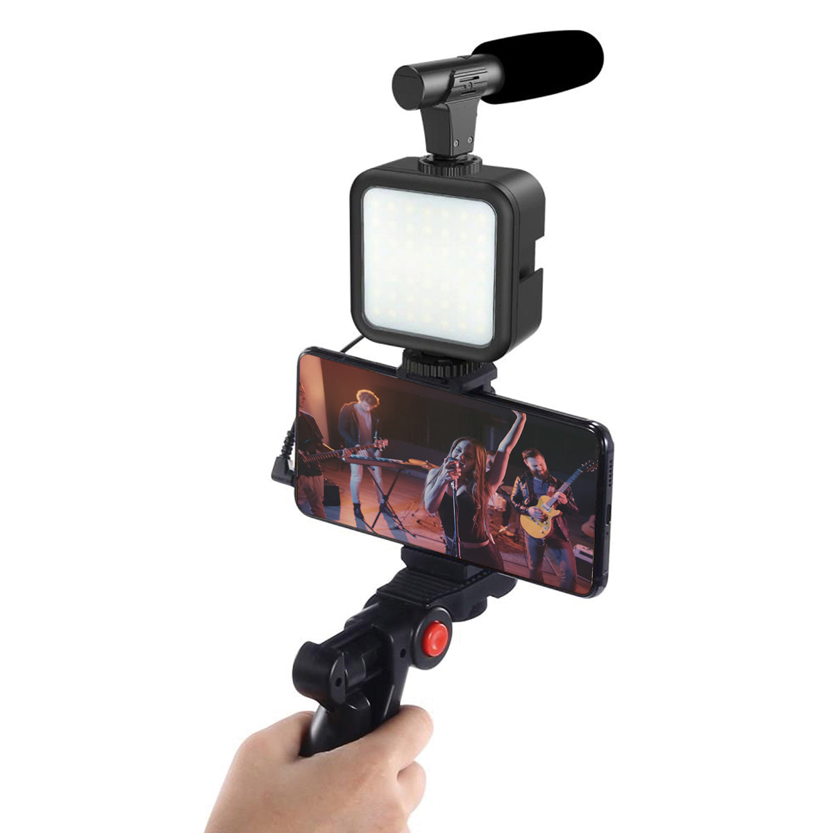 Platinet Vlogging Kit mit LED Leuchte und Smartphonehalter Content Creator Set