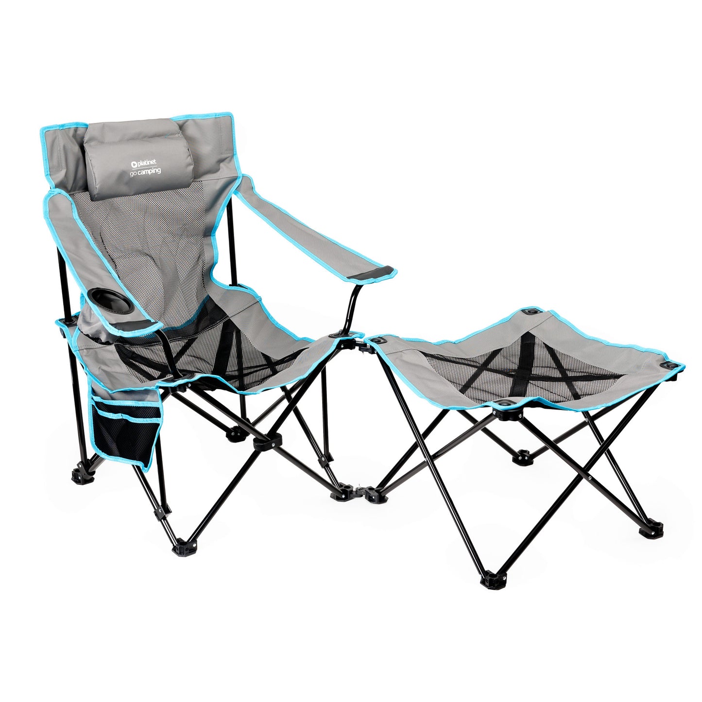 Platinet Faltbares Camping Set Stuhl und Tisch für Outdoor Campingmöbel