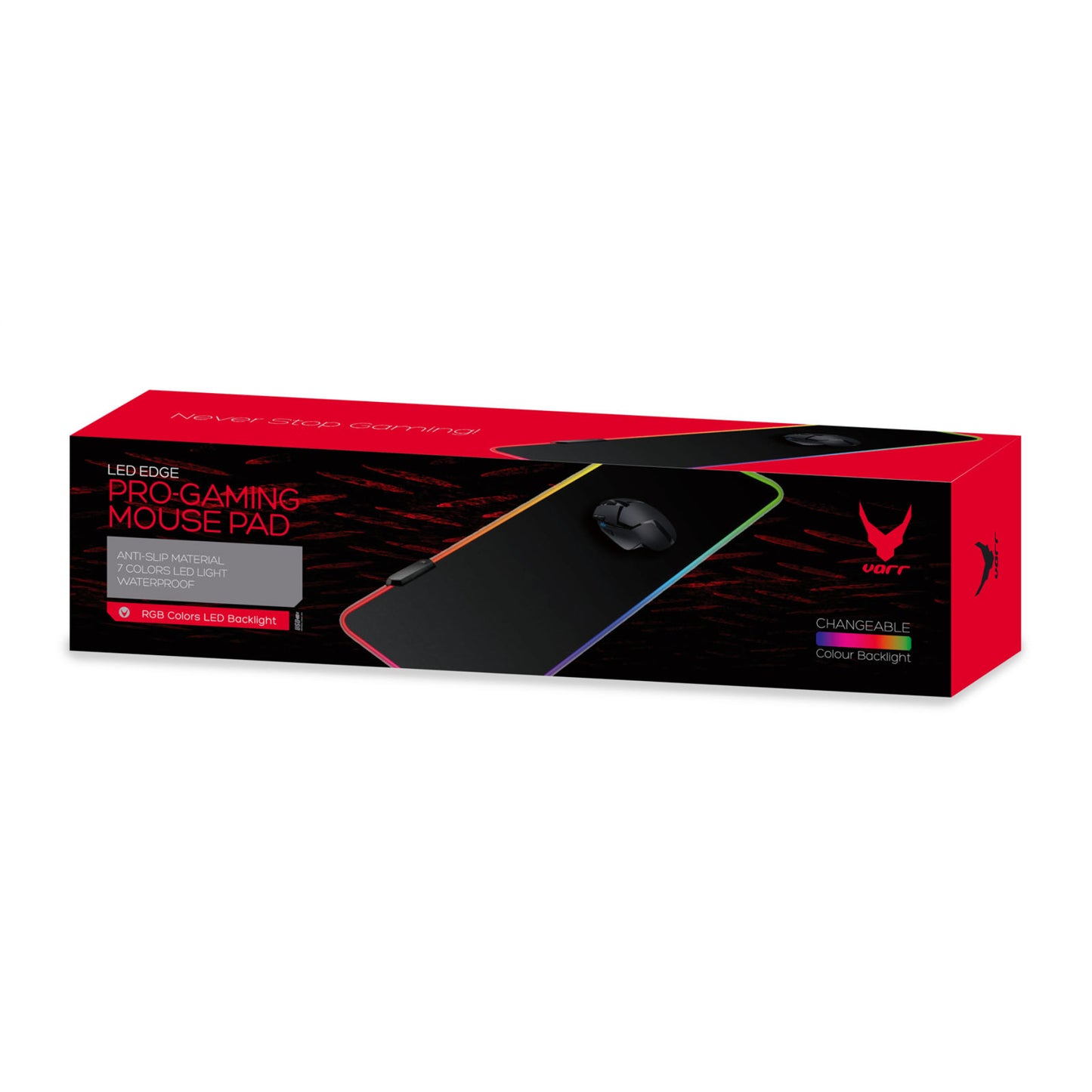 VARR VGMP9040RGB Gaming Mauspad mit RGB Beleuchtung 90×40×0,3 mm