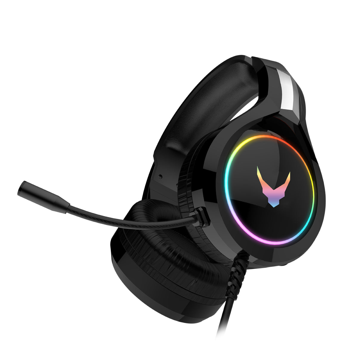 VARR VH6060 RGB Gaming-Headset mit Mikrofon, 50-mm-Treiber, Schwarz
