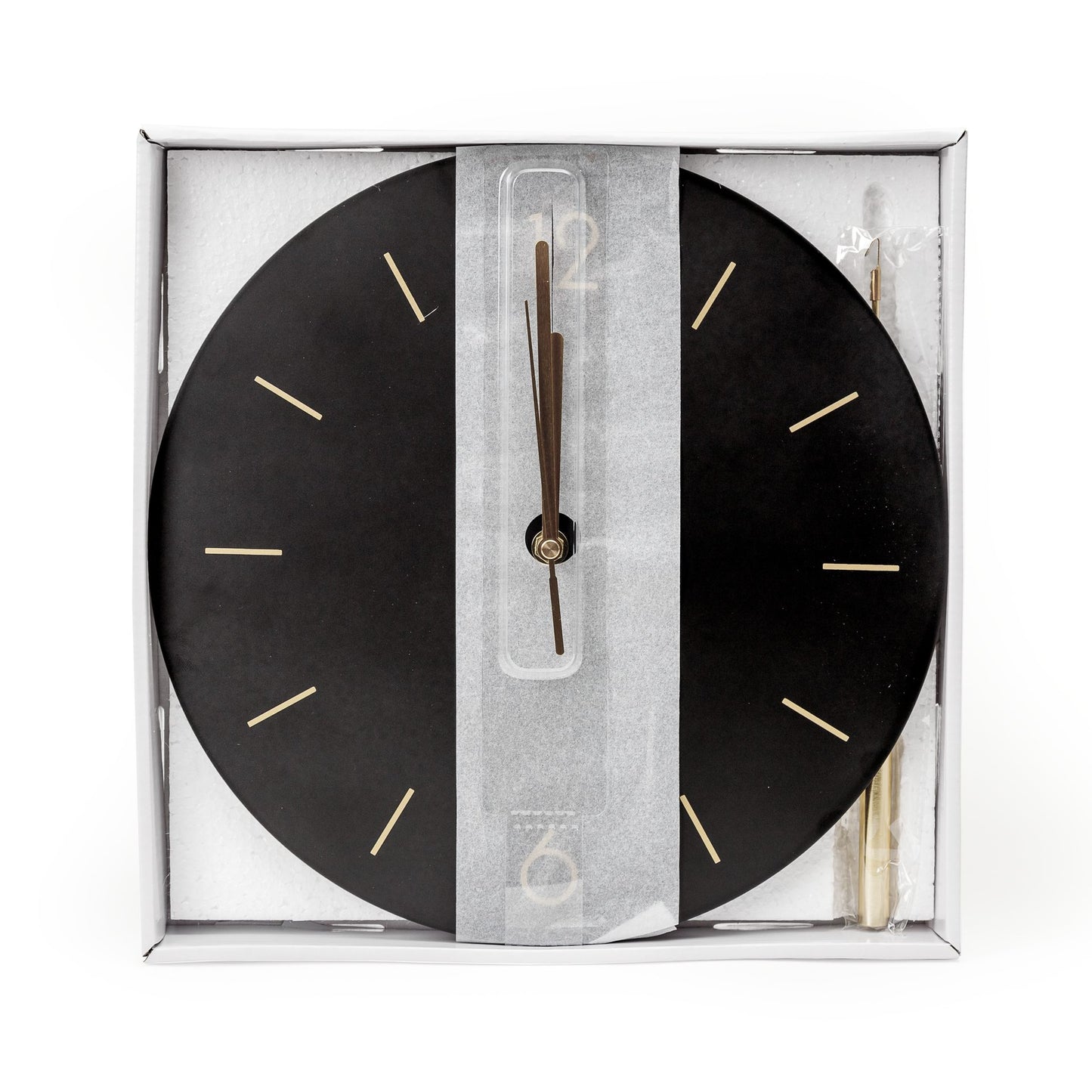 Platinet runde Wanduhr Dämmerung mit geräuschlosem Uhrwerk Quarzmechanismus