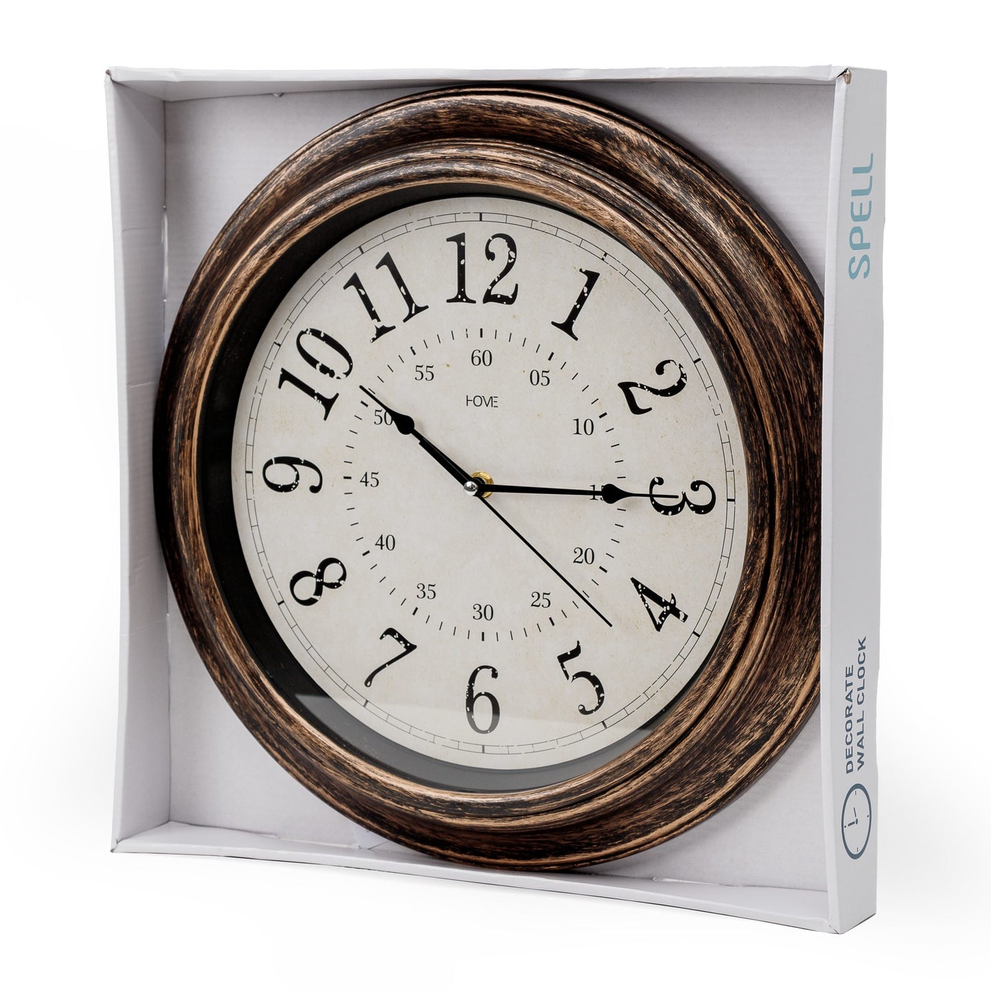 Platinet PZSL Wanduhr Spell 39 cm geräuschlos im Vintage Design