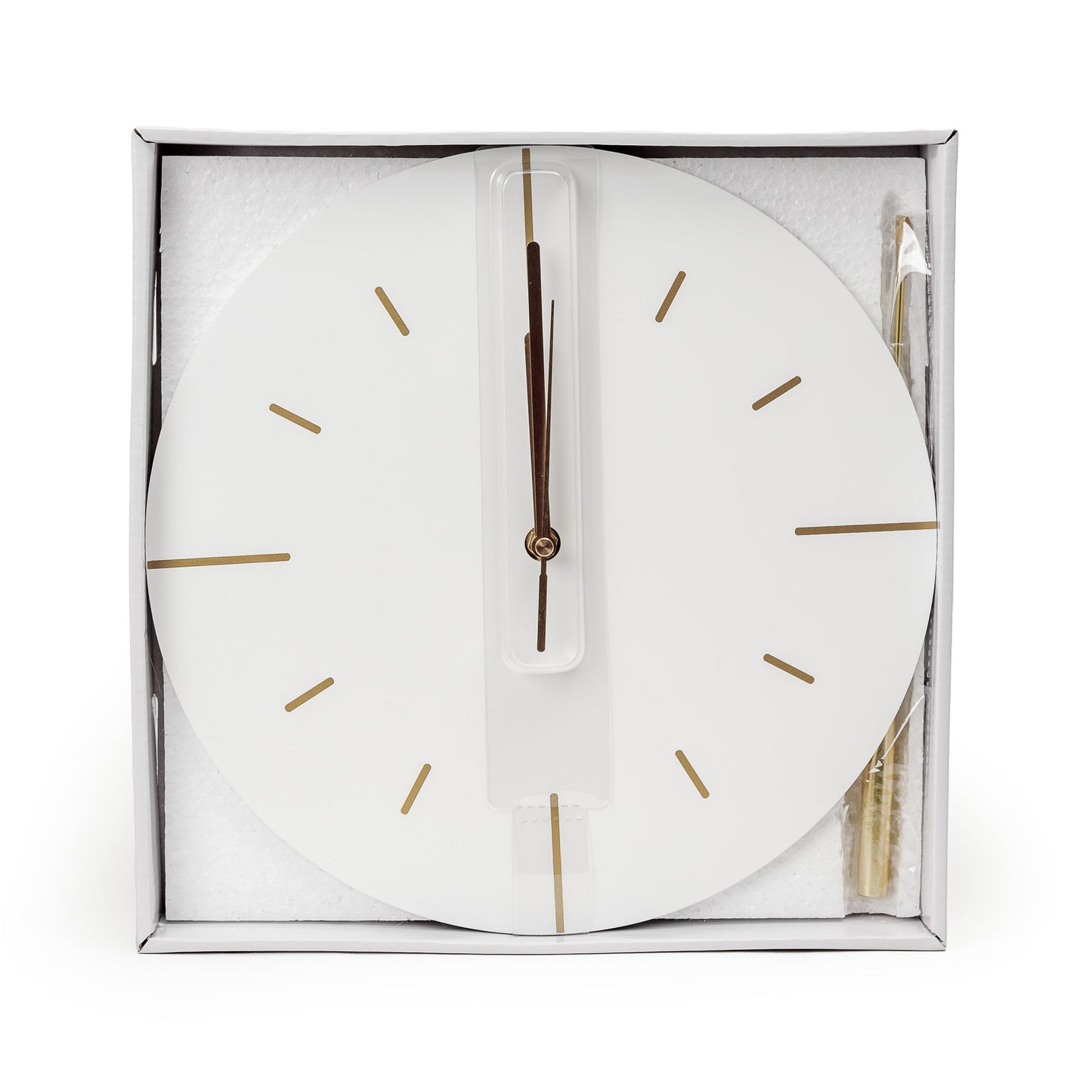 Platinet runde Wanduhr Dämmerung mit geräuschlosem Uhrwerk Quarzmechanismus