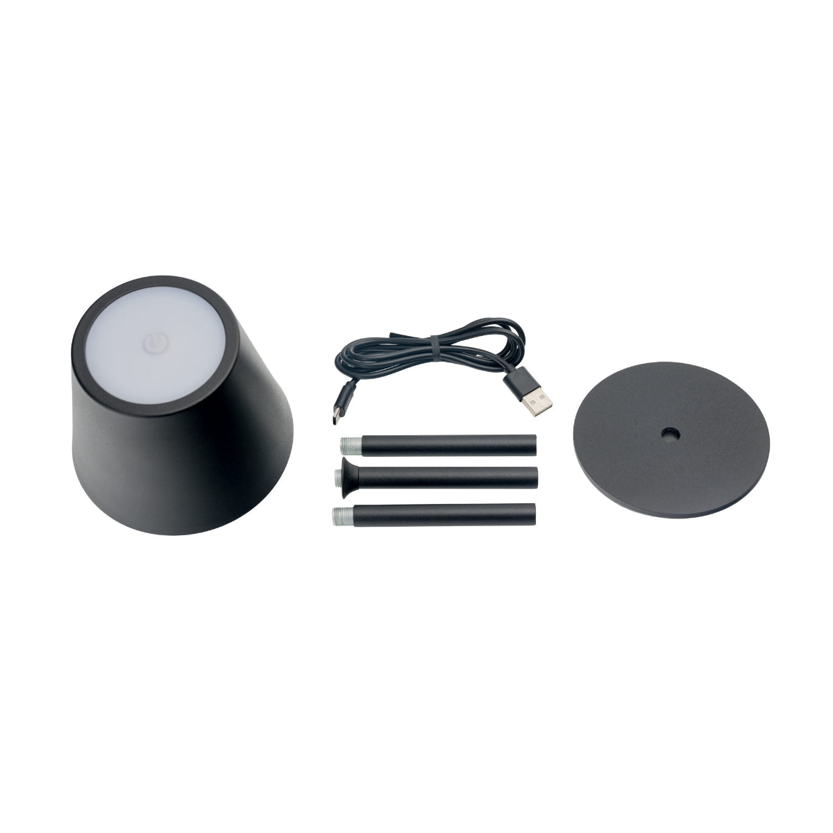 PLATINET PTL44 LED Tischleuchte 4W 400lm IP44 Akku 4000mAh Schwarz