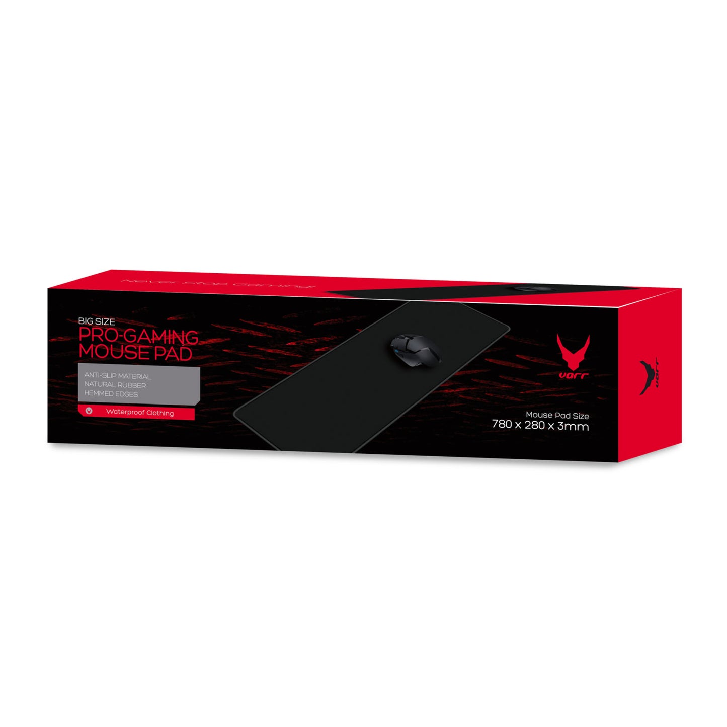 VARR Gaming Mauspad 75×28×0,3 cm rutschfest und Wasserabweisend