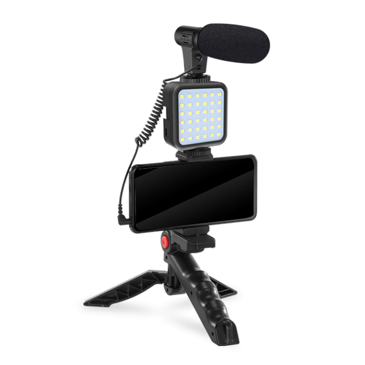 Platinet Vlogging Kit mit LED Leuchte und Smartphonehalter Content Creator Set