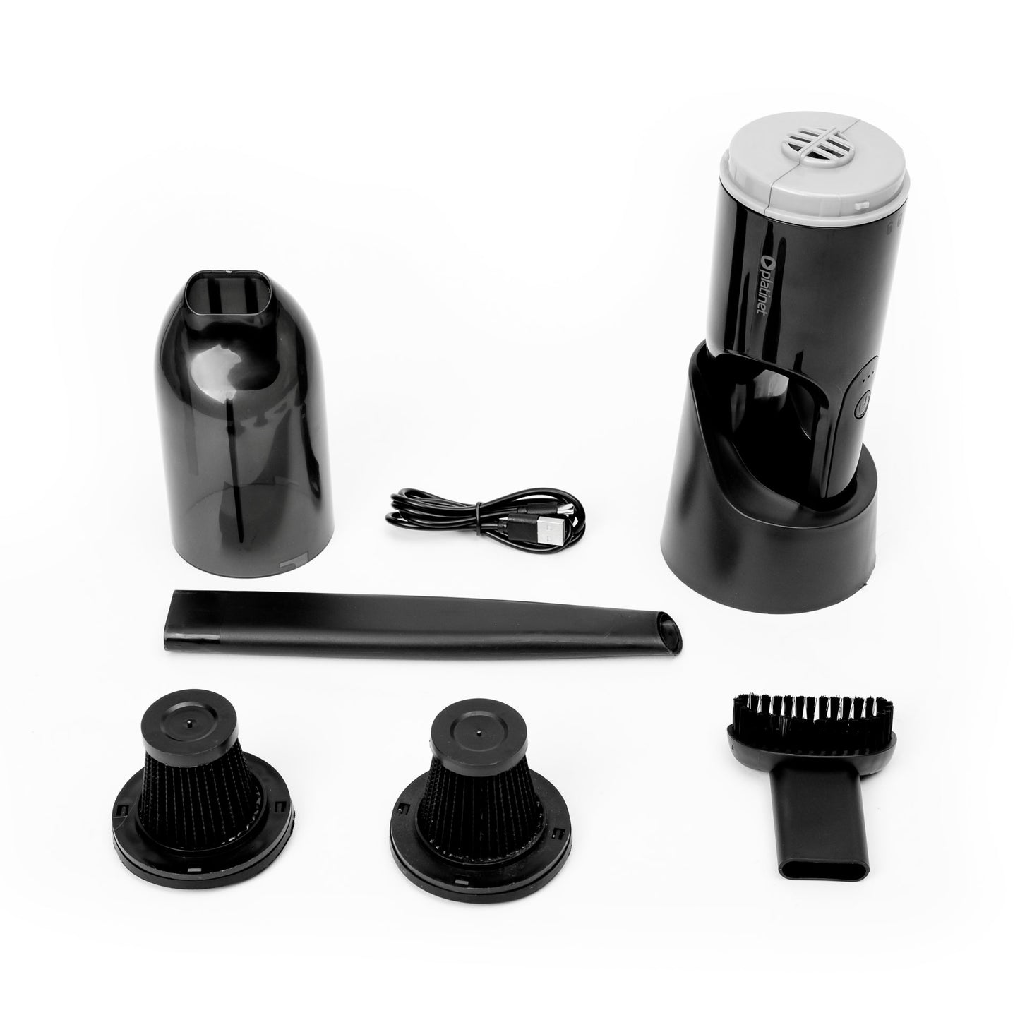 Platinet Portable Staubsauger Mini Gerät für schnelle Reinigung für Wohnmobil Auto oder Zuhause
