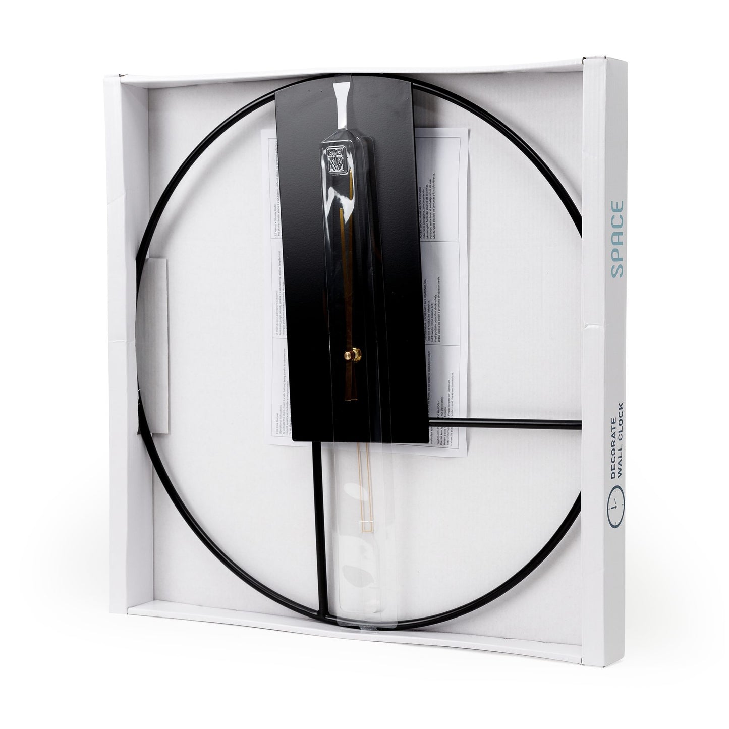 Platinet PZSPC große runde Wanduhr Space mit Silent Quarzwerk