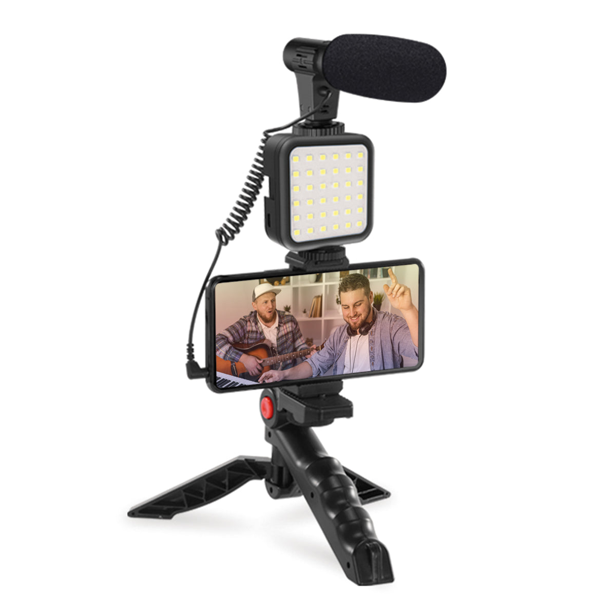 Platinet Vlogging Kit mit LED Leuchte und Smartphonehalter Content Creator Set
