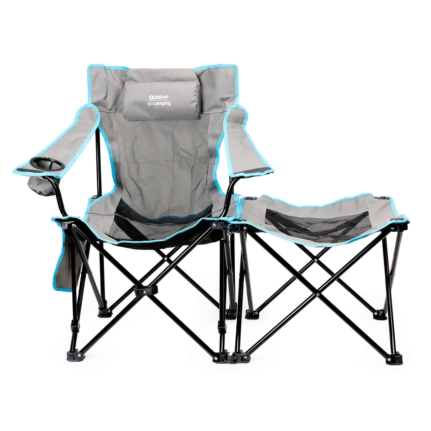 Platinet Faltbares Camping Set Stuhl und Tisch für Outdoor Campingmöbel