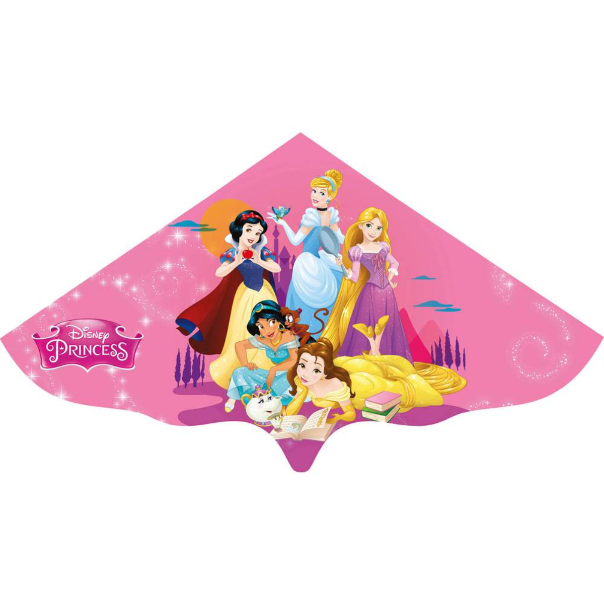 Disney Princess Flugdrachen Kinderdrachen mit Wickelgriff Schnur und Anleitung