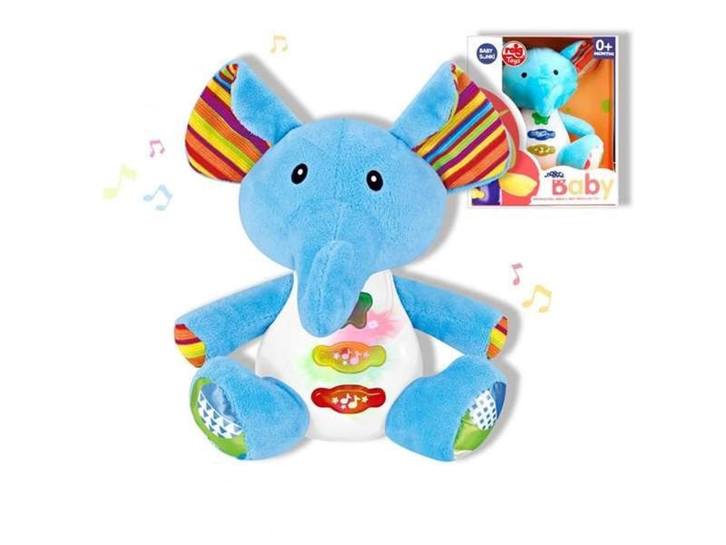Reig Elefant Sound Plüschtier 18 cm weiches Spielzeug für Kinder von 0 bis 4 Jahren
